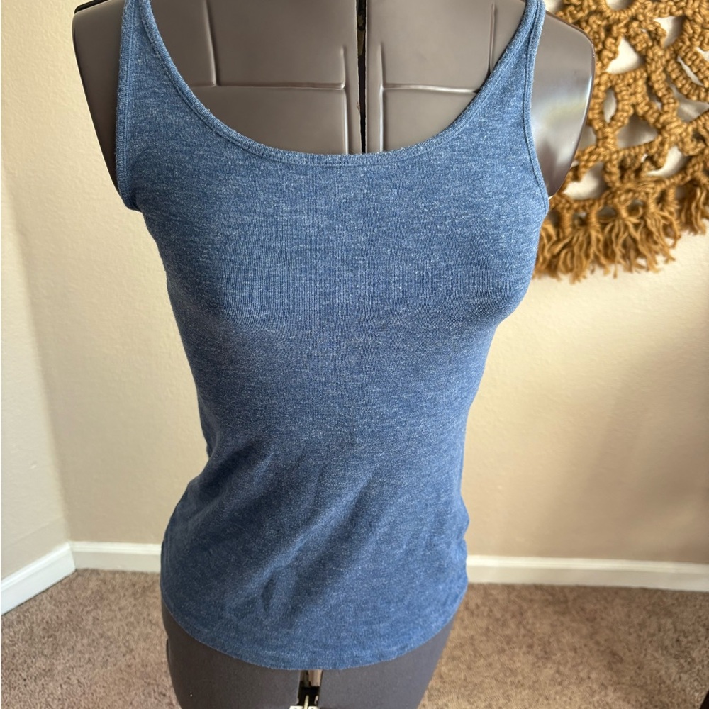 GAP Blue Fitted Sleeveless Tank Top